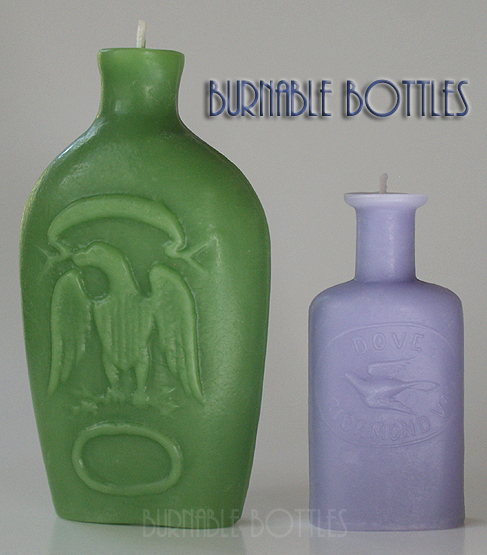 ITEM# 1023 --- BIRD Group of Two --- Burnable Bottles - AntiqueBottleHunter.com